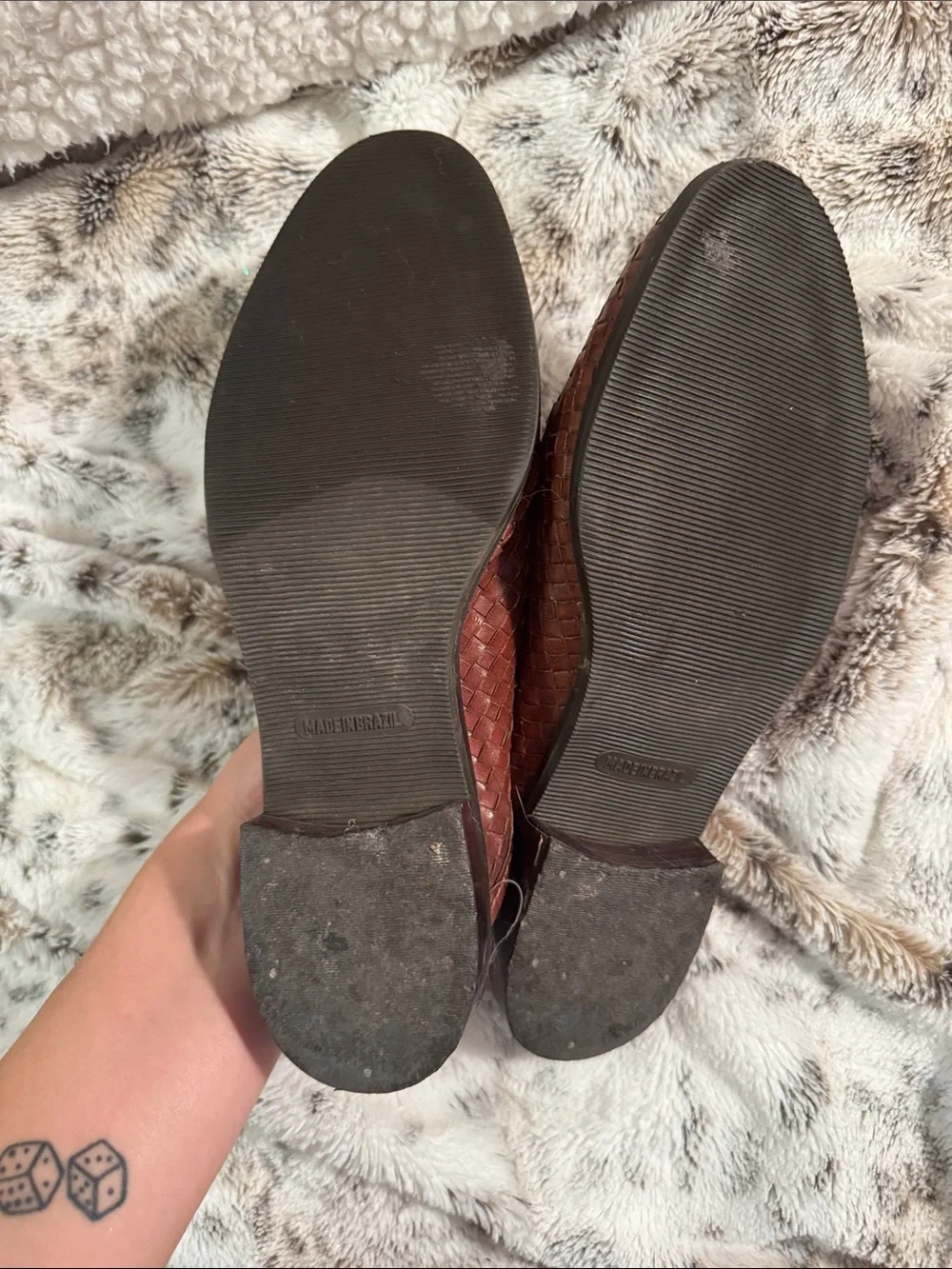 Women’s Woven Slip-On Loafers in Brown